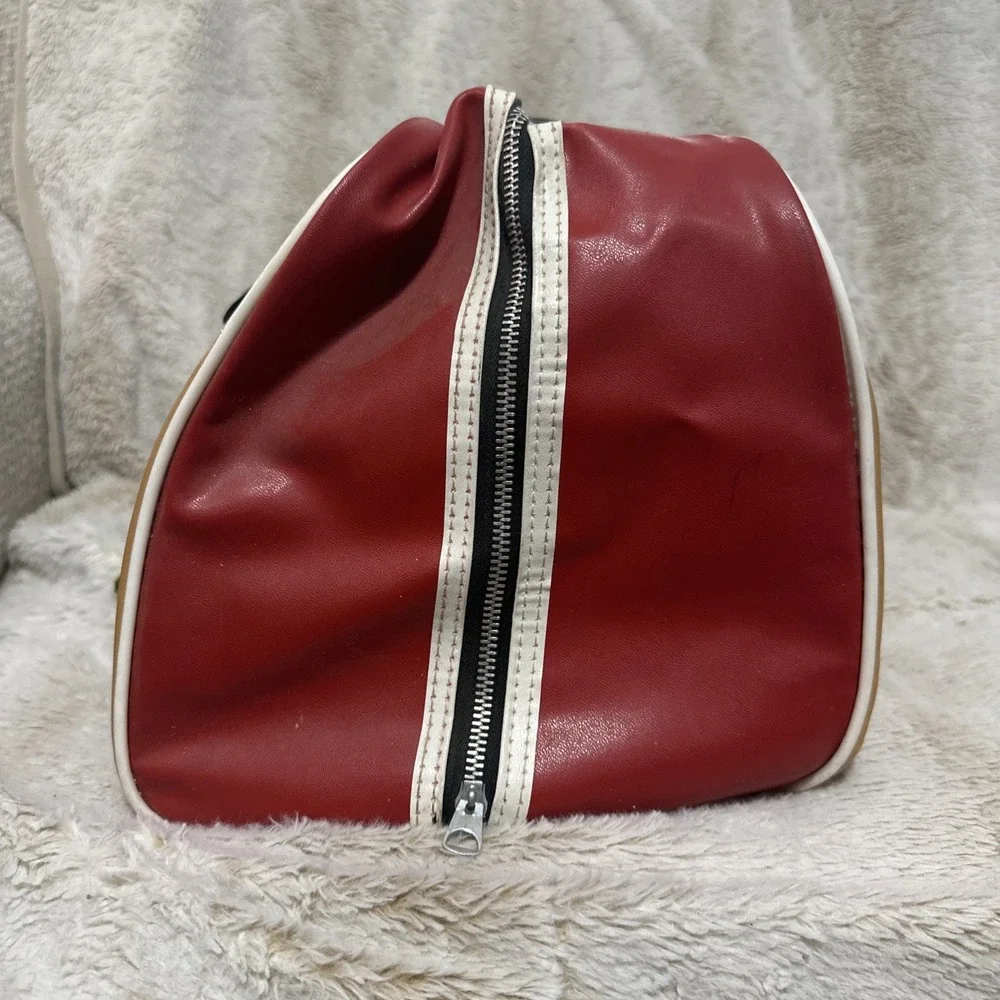 VTG Texas Boy Scouts Red/Tan Full Zip Sport/Bowling Ball Bag w/Carry Handles